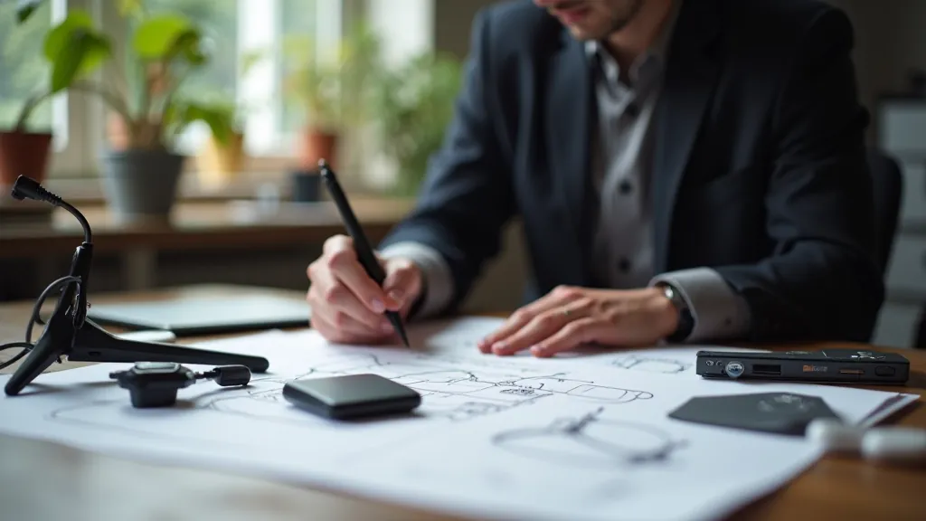 Designér pracující na ergonomickém řešení pro domácí kancelář